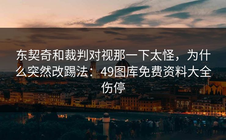 东契奇和裁判对视那一下太怪，为什么突然改踢法：49图库免费资料大全伤停