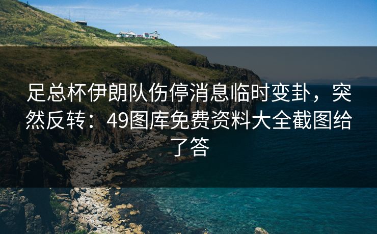 足总杯伊朗队伤停消息临时变卦，突然反转：49图库免费资料大全截图给了答